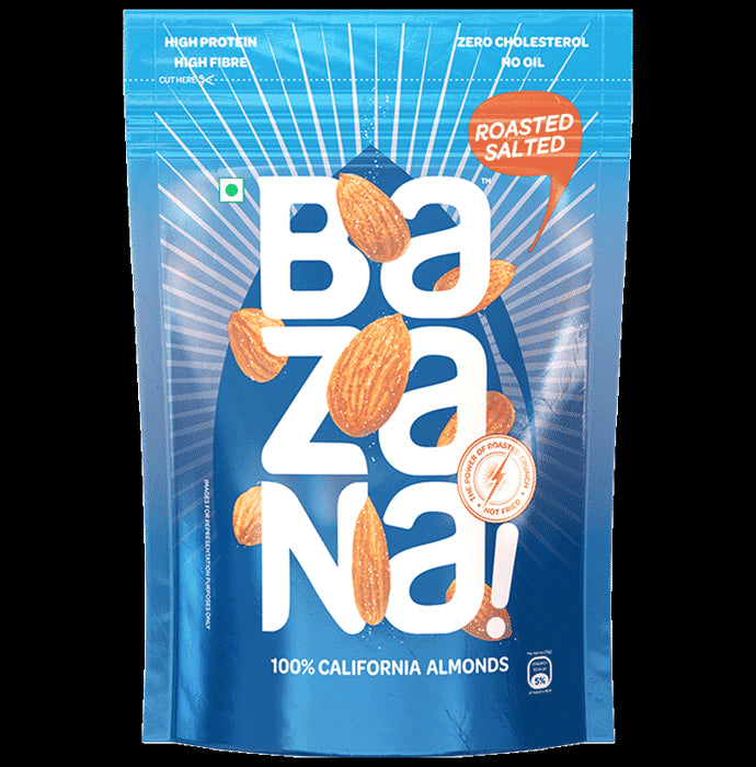 Bazana 100% California Almonds Roasted Salted - Classic Derma