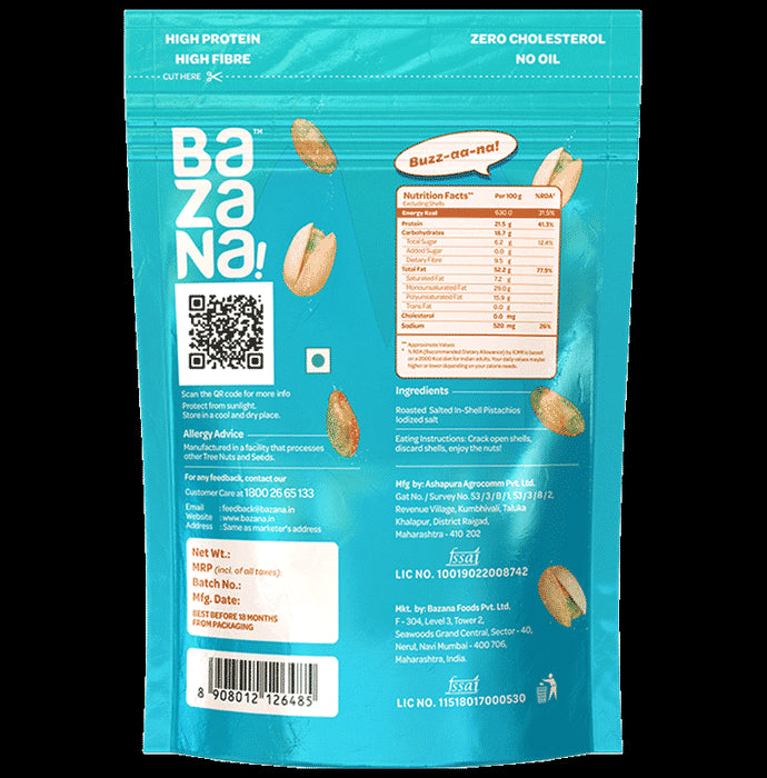 Bazana 100% California Roasted Salted Pistachios
