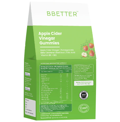 BBetter Apple Cider Vinegar Vegetarian Gummies