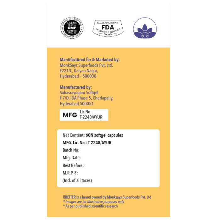 BBetter Flax Seed Oil 1000mg Soft Gelatin Capsule