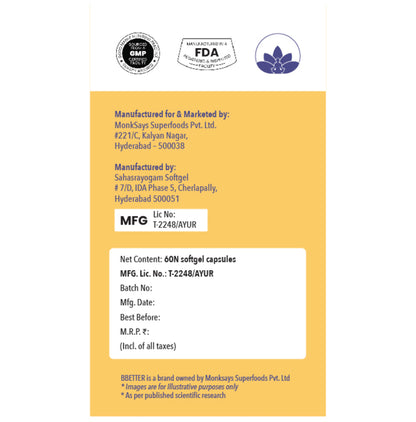 BBetter Flax Seed Oil 1000mg Soft Gelatin Capsule