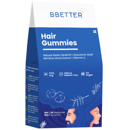 BBetter Hair Vegetarian Gummies - Classic Derma