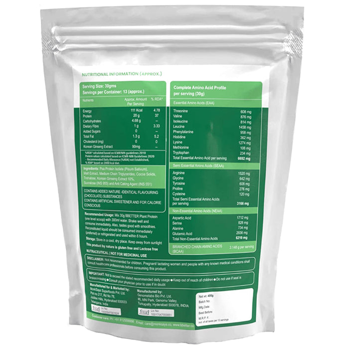 BBetter Plant Protein Powder Chocolate