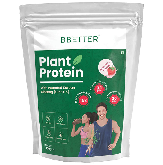 BBetter Plant Protein Powder Strawberry - Classic Derma