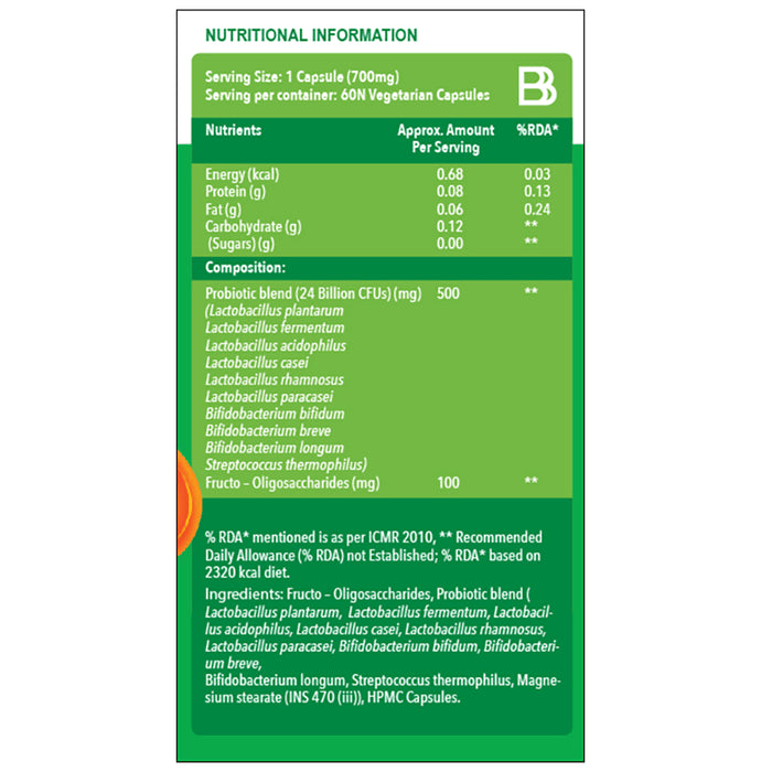 BBetter Probiotics 24 Billion CFU Vegetarian Capsule