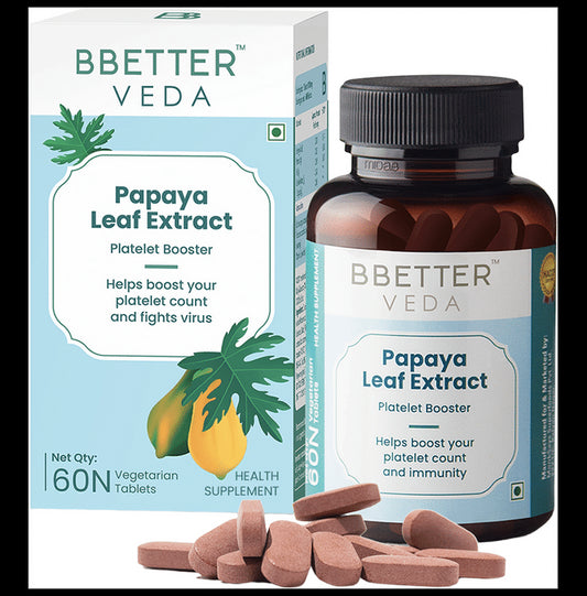BBetter Veda Papaya Leaf Extract Vegetarian Tablet - Classic Derma