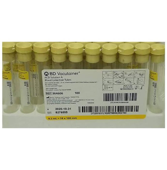BD 364606 Vacutainer with ACD Solution A Blood Collection Tube - Classic Derma