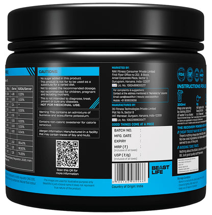 BeastLife BCAA Powder Fruit Punch