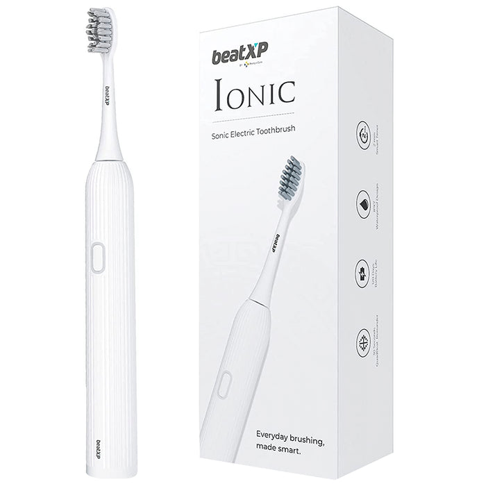 beatXP Ionic Sonic Electric Toothbrush White - Classic Derma