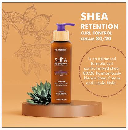 Beauty Garage Shea Curl Control Leave In Moisturiser 80% Cream 20% Hold Gel Moisturiser