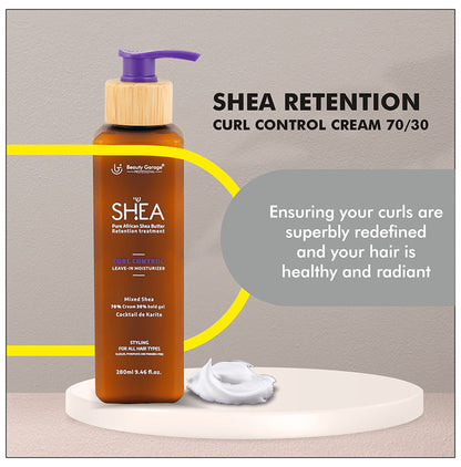 Beauty Garage Shea Curl Control Leave In Moisturizer 70% Cream 30% Hold