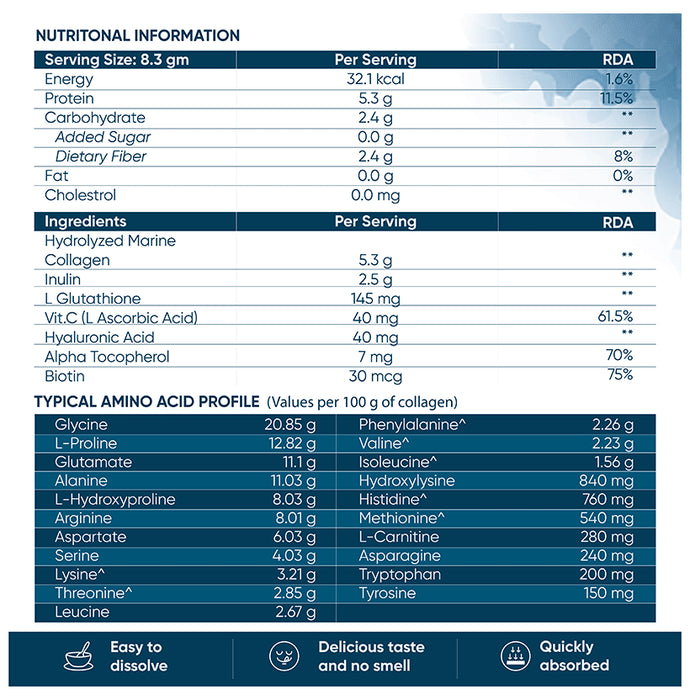 Beautywise Advanced Collagen Proteins Powder Blueberry