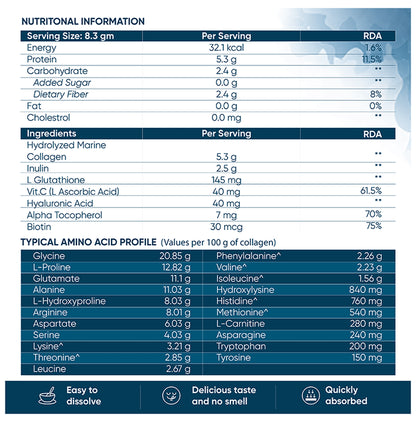 Beautywise Advanced Collagen Proteins Powder Blueberry