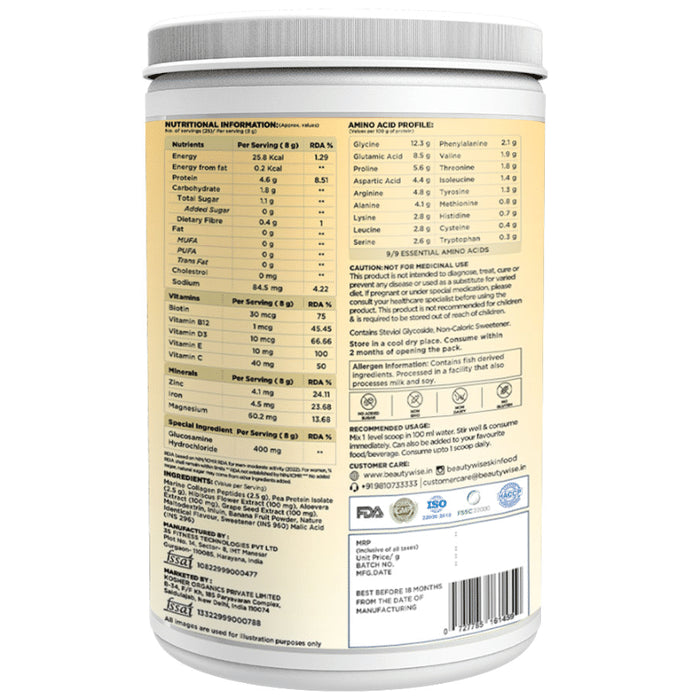 Beautywise All In One Collagen Protein Powder Banana Caramel