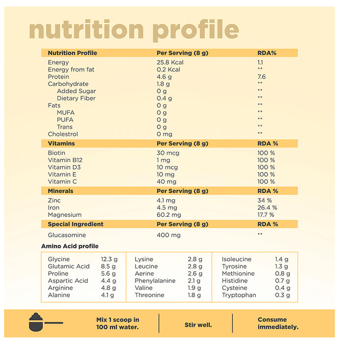 Beautywise All In One Collagen Protein Powder Banana Caramel
