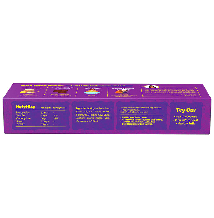 Bebe Burp 8M+ Cookie (150gm Each) Oats & Raisins