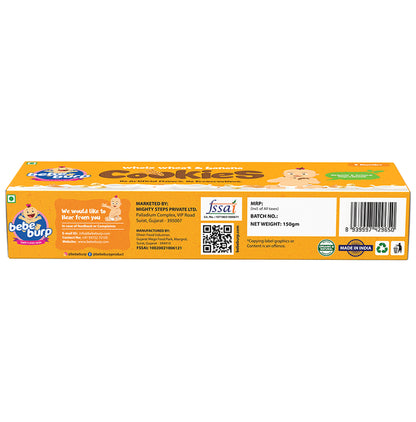Bebe Burp 8M+ Cookie (150gm Each) Whole Wheat & Banana