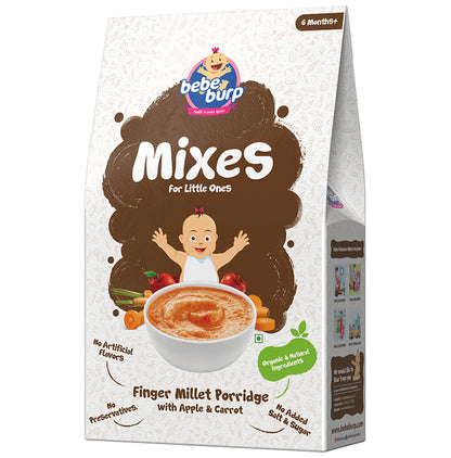 Bebe Burp Combo Pack of 6M+ Mixes Finger Millet Porridge 200gm and 8M+ Ragi Cookies 150gm