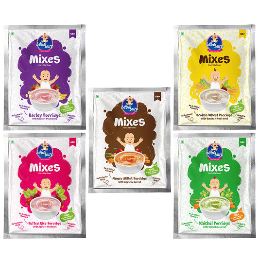 Bebe Burp Combo Pack of Mixes Porridge (30gm Each) - Classic Derma