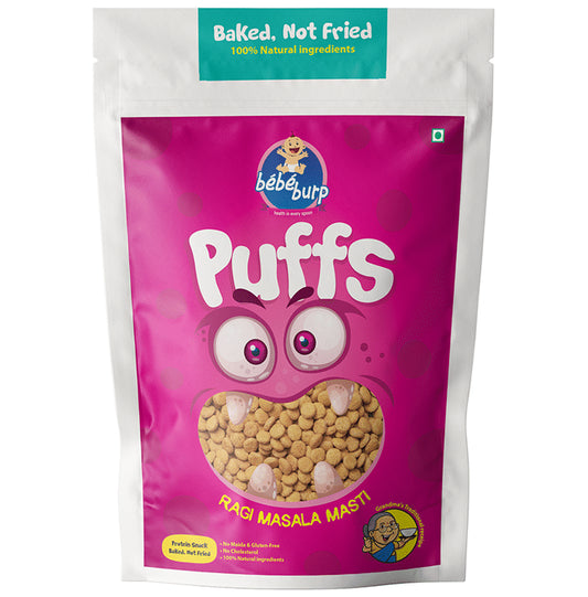 Bebe Burp Puffs (35gm Each) Ragi Masala Masti - Classic Derma