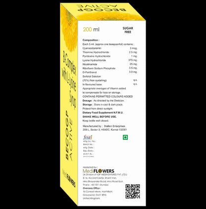 Becogp Active Syrup Sugar Free