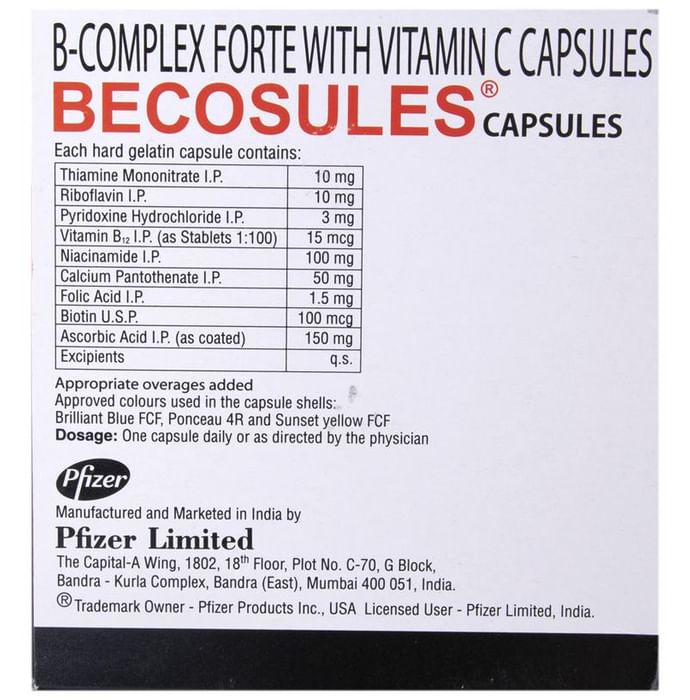 Becosules Capsule with B-Complex & Vitamin C | For Mouth Ulcers