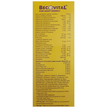 Becovital For Daily Energy Soft Gelatin Capsule