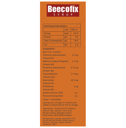 Beecofix Multivitamin B12-Complex Syrup for Women & Men