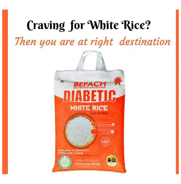 Befach Diabetic White Rice with 10gm Aloevera Gel Free Rice