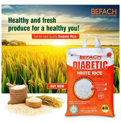 Befach Diabetic White Rice with 10gm Aloevera Gel Free Rice
