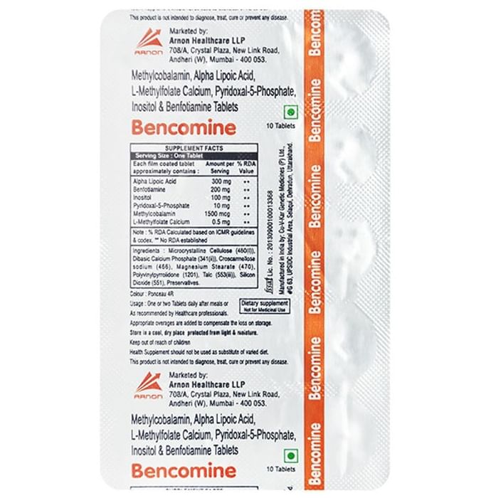 Bencomine Tablet - Classic Derma
