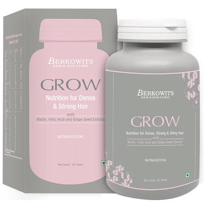 Berkowits Grow Nutrition with Biotin, Folic Acid & Grape Seed Extract Tablet - Classic Derma
