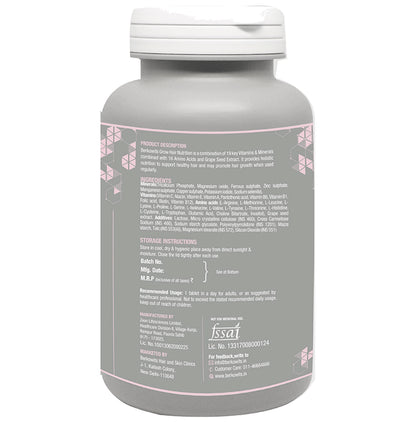 Berkowits Grow Nutrition with Biotin, Folic Acid & Grape Seed Extract Tablet