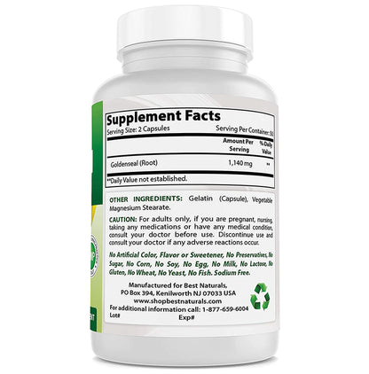 Best Naturals Goldenseal Root 570mg Capsule