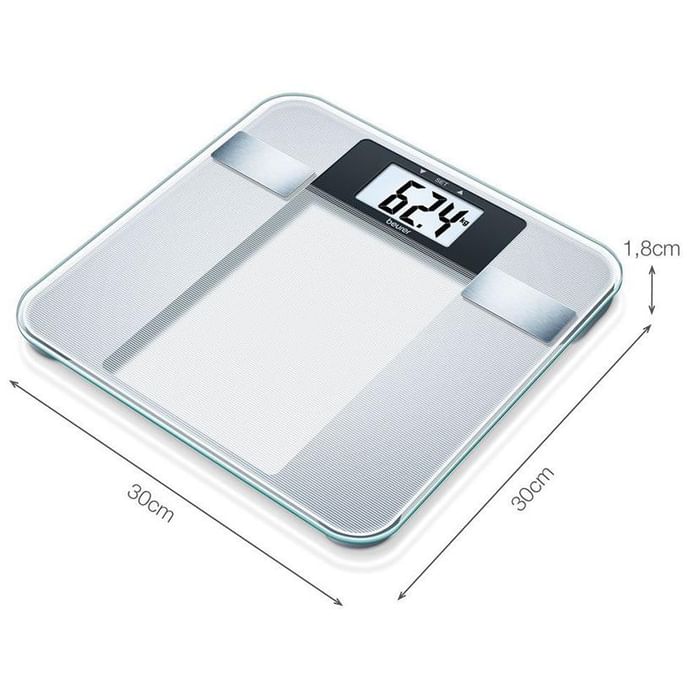 Beurer BG 13 Diagnostic Bathroom/Weighing Scale Transparent
