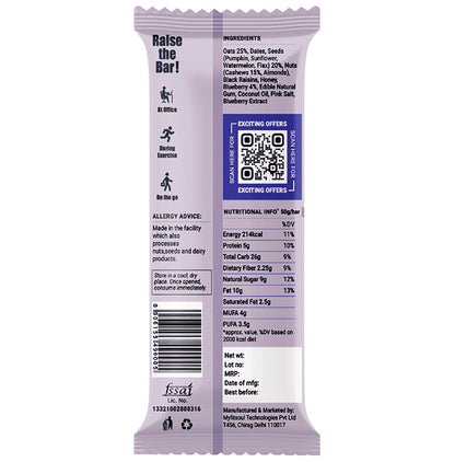 Beyond Food Meal Replacement Energy Bar Fresh Blueberry