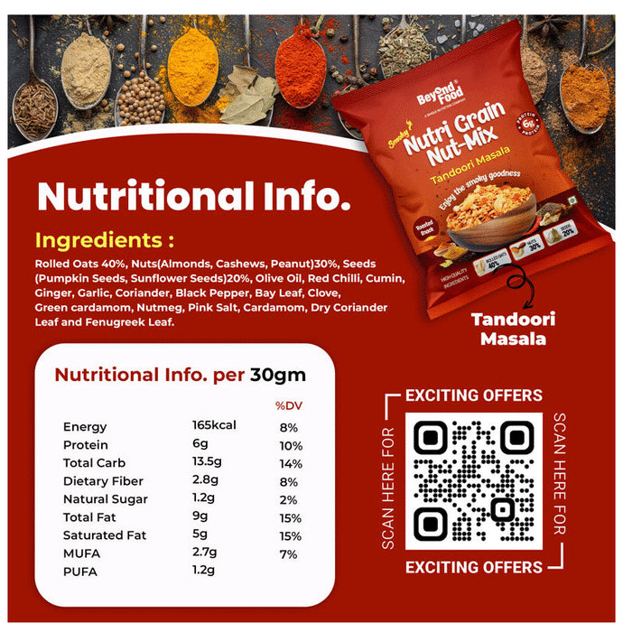Beyond Food Nutri Grain Nut-Mix Tandoori Masala
