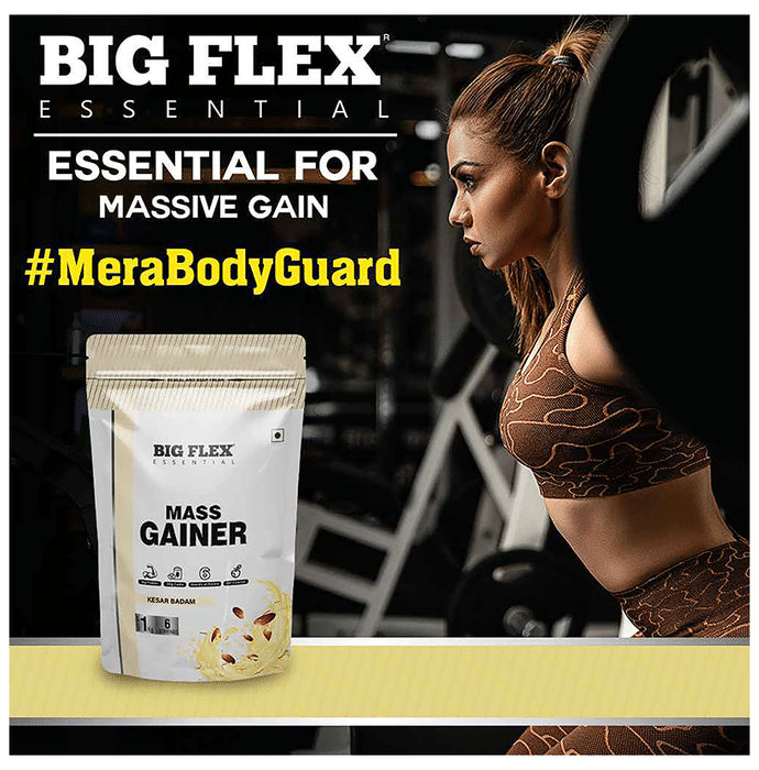 Big Flex Essential Mass Gainer Powder Kesar Badam