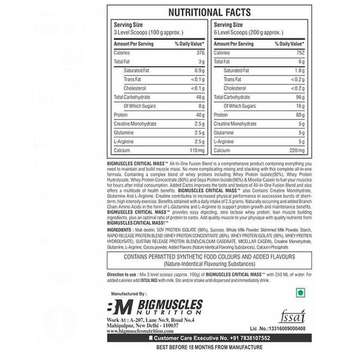 Big Muscles Critical Mass Milk Chocolate