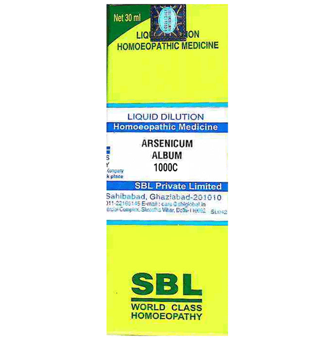 SBL Arsenicum Album Dilution 1000 CH - Classic Derma