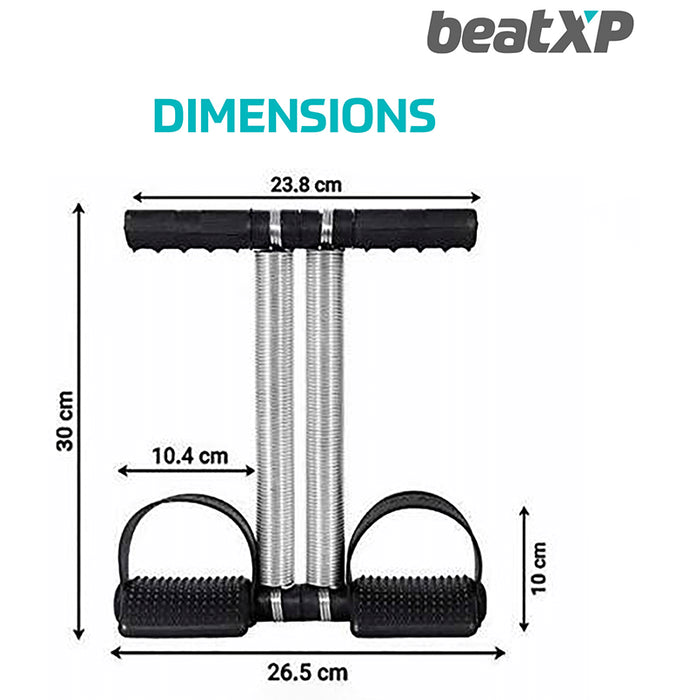 beatXP Tummy Trimmer Black Double Spring GHVMEDFIT163