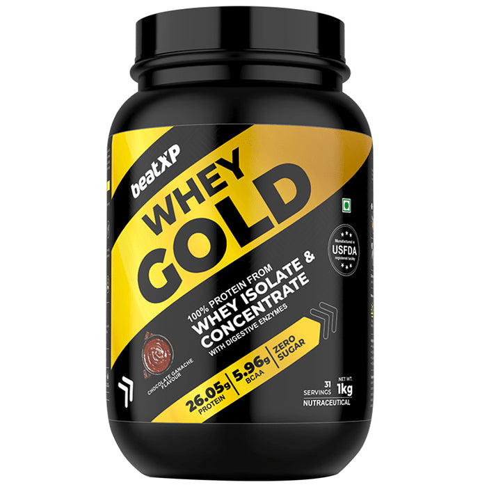 beatXP Whey Gold Protein Powder Chocolate Ganache - Classic Derma