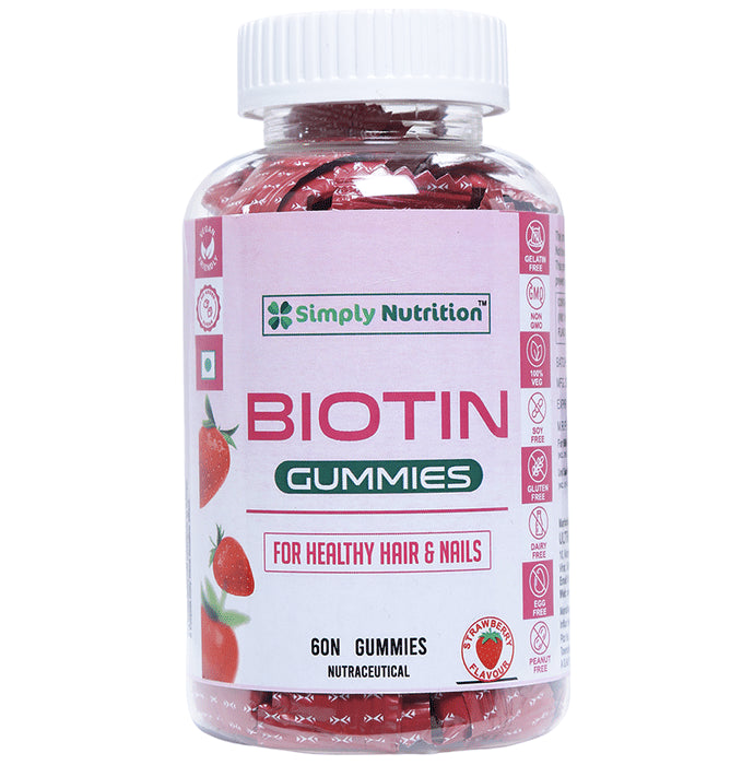 Simply Nutrition Biotin Gummies Strawberry - Classic Derma