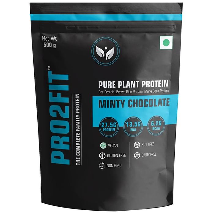 Pro2fit Minty Chocolate Pure Plant Protein (500gm Each) - Classic Derma