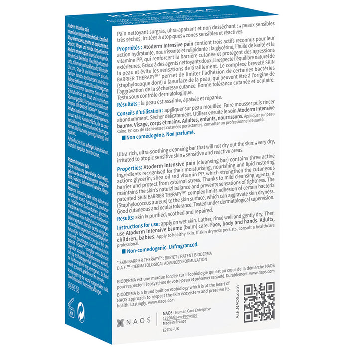 Bioderma Atoderm Intensive Pain Ultra-Soothing Cleansing Bar