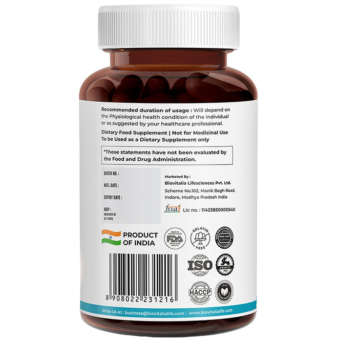 Biovitalia Organics Bacopa 1000mg Capsule