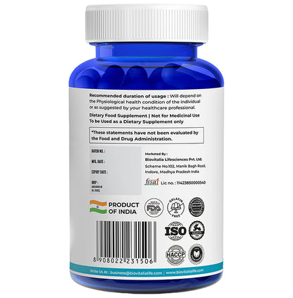 Biovitalia Organics Plant Based Calcium Magnesium Zinc Capsule