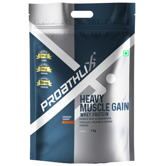 Proathlix Heavy Muscle Gain Whey Protein Powder Chocolate - Classic Derma