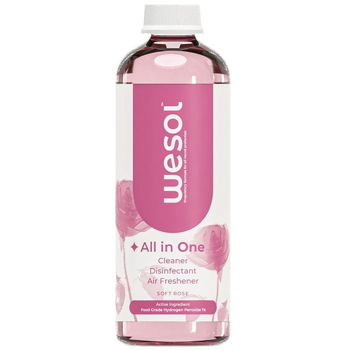 Wesol Food Grade Hydrogen Peroxide 1% All in One Multi Surface Cleaner Liquid, Disinfectant and Air Freshener Soft Rose - Classic Derma