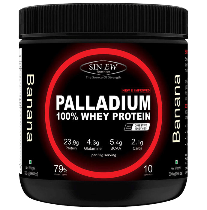 Sinew Nutrition Palladium 100% Whey Protein with Digestive Enzymes Banana - Classic Derma